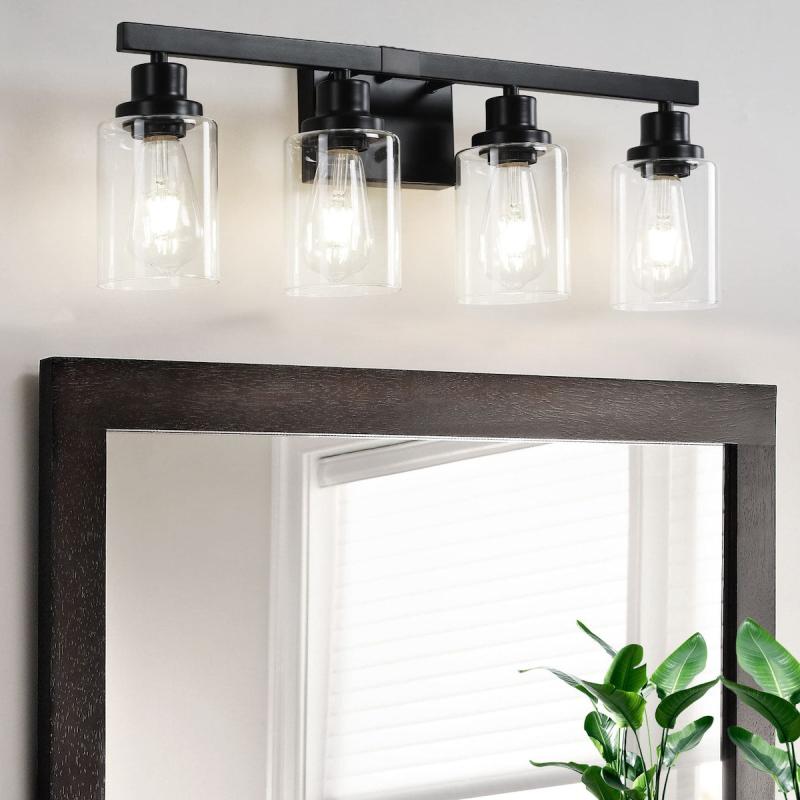 4-Lights Farmhouse Vanity Lights Fixture Rustic Bathroom Light Fixture Bathroom Sconce  |   Bathroom Lighting Bathroom Lighting Bathroom Lighting