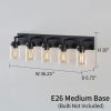 5-Light Dimmable Bathroom Vanity Light with Clear Glass Shade  |   Bathroom Lighting Bathroom Lighting Bathroom Lighting