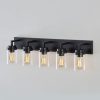 5-Light Dimmable Bathroom Vanity Light with Clear Glass Shade  |   Bathroom Lighting Bathroom Lighting Bathroom Lighting