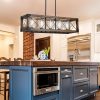 5-Light Farmhouse Kitchen Island Chandelier with Solid Wood Accent  |   Chandeliers Ceiling Lighting Chandeliers