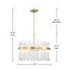 5-light Shiny Bronze Chandelier with Clear Glass Bars – Shiny Bronze  |   Chandeliers Ceiling Lighting Chandeliers