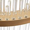 5-light Shiny Bronze Chandelier with Clear Glass Bars – Shiny Bronze  |   Chandeliers Ceiling Lighting Chandeliers