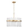 5-light Shiny Bronze Chandelier with Clear Glass Bars – Shiny Bronze  |   Chandeliers Ceiling Lighting Chandeliers