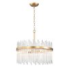 5-light Shiny Bronze Chandelier with Clear Glass Bars – Shiny Bronze  |   Chandeliers Ceiling Lighting Chandeliers