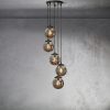 5-Lights Modern Staircase Globe Bubble Glass Linear Chandelier  |   Chandeliers Ceiling Lighting Chandeliers