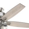 52″ Declan Pass Brushed Nickel Ceiling Fan with LED Light Kit and Pull Chain – Industrial, Farmhouse, Rustic  |   Ceiling Fans Ceiling Fans Ceiling Fans