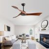 52″ Solid Wood 3-Blade Propeller Ceiling Fan without Light,Reverse Airflow,Handheld 6-Speed Remote  |   Ceiling Fans Ceiling Fans Ceiling Fans