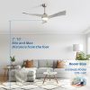 52″ Solid Wood 3-Blade Propeller Ceiling Fan without Light,Reverse Airflow,Handheld 6-Speed Remote  |   Ceiling Fans Ceiling Fans Ceiling Fans