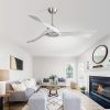 52″ Solid Wood 3-Blade Propeller Ceiling Fan without Light,Reverse Airflow,Handheld 6-Speed Remote  |   Ceiling Fans Ceiling Fans Ceiling Fans