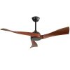 52″ Solid Wood 3-Blade Propeller Ceiling Fan without Light,Reverse Airflow,Handheld 6-Speed Remote  |   Ceiling Fans Ceiling Fans Ceiling Fans