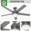 52″ WiFi Aerodyne Ceiling Fan w/ LED Light, Handheld Remote – Modern, Contemporary, Transitional – SMART FAN!  |   Ceiling Fans Ceiling Fans Ceiling Fans