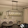 6-light Modern Farmhouse Rectangle Chandelier for Dining Room with UL Certified – 49In  |   Chandeliers Ceiling Lighting Chandeliers