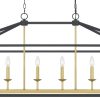 6-light Modern Farmhouse Rectangle Chandelier for Dining Room with UL Certified – 49In  |   Chandeliers Ceiling Lighting Chandeliers