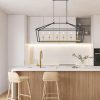 6-light Modern Farmhouse Rectangle Chandelier for Dining Room with UL Certified – 49In  |   Chandeliers Ceiling Lighting Chandeliers