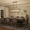 6-light Modern Farmhouse Rectangle Chandelier for Dining Room with UL Certified – 49In  |   Chandeliers Ceiling Lighting Chandeliers