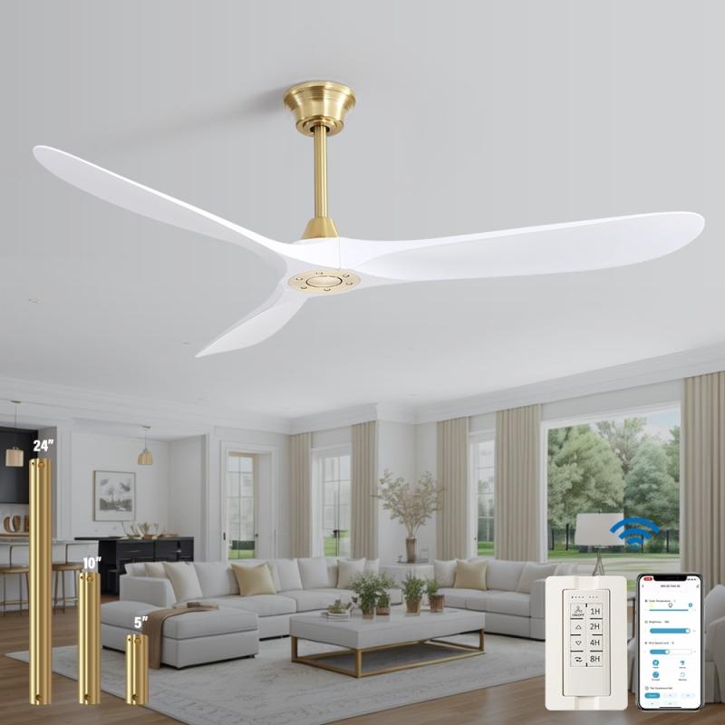 60″ Ceiling Fan without Light, Remote Switch/Phone APP Control,for Living Room,Bedroom,ABS Blades – 60 Inch  |   Ceiling Fans Ceiling Fans Ceiling Fans