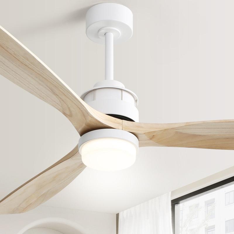 60 Inch Solid Wood Ceiling Fan with Remote Reverse Functions ,Integrated Light Optional  |   Ceiling Fans Ceiling Fans Ceiling Fans