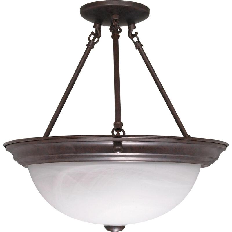 60/210 3 Light 15-1/4″ Wide Semi-Flush Bowl Ceiling  |   Semi-Flush Mount Ceiling Lights Ceiling Lighting Semi-Flush Mount Ceiling Lights