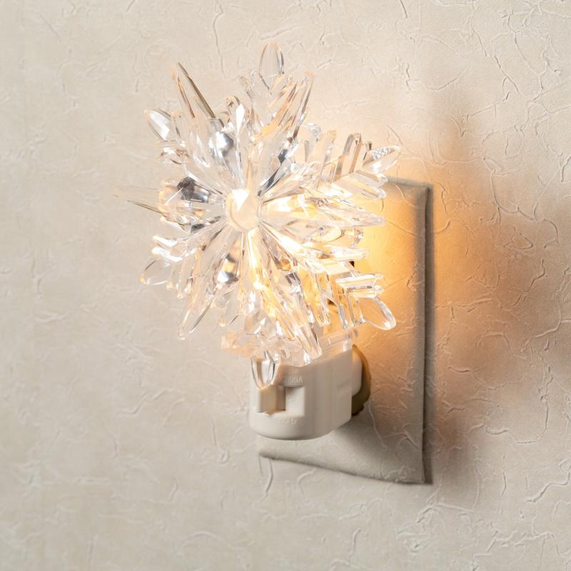 6″H Intricate Snowflake Nightlight, Multicolored – 4.75″L x 3.25″W x 6″H  |   Night Lights Night Lights Night Lights