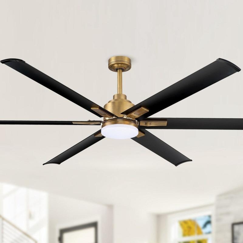 72″ Antique Brass Aluminum Large Ceiling Fan with Light and Remote  |   Ceiling Fans Ceiling Fans Ceiling Fans