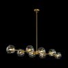 8-Light Modern Black/Gold Sputnik Linear Clear Glass Globe Bubble Chandelier  |   Chandeliers Ceiling Lighting Chandeliers