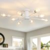 8-Light Semi-Flush Mount Ceiling Light with Sputnik Shade  |   Semi-Flush Mount Ceiling Lights Ceiling Lighting Semi-Flush Mount Ceiling Lights