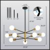 8/10/12-Light Modern Sputnik Linear Chandelier  |   Chandeliers Ceiling Lighting Chandeliers