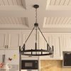 9-light Modern Farmhouse Wagon Wheel Chandelier for Dining room – 24 inches  |   Chandeliers Ceiling Lighting Chandeliers