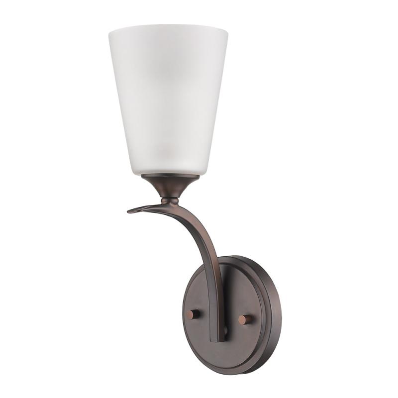 Acclaim Lighting Zoey Indoor 1-Light Sconce With Glass Shade In Oil Rubbed Bronze  |   Wall Sconces Wall Lighting Wall Sconces