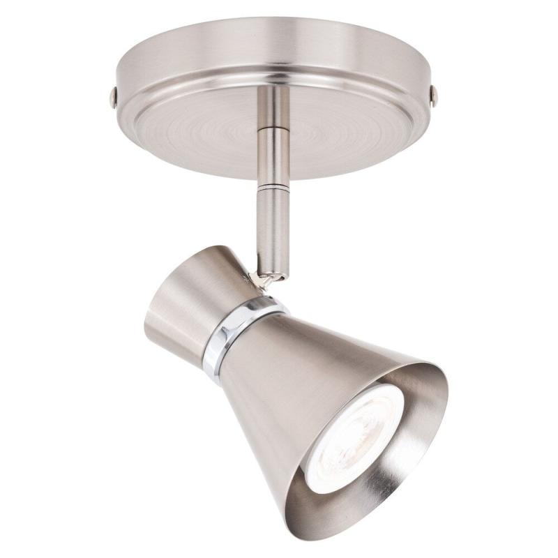 Alto 1 Light LED Brushed Nickel Adjustable Ceiling Spot Light – 5-in W x 7.25-in H x 5-in D  |   Track Lighting Ceiling Lighting Brushed Nickel With Chrome