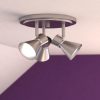 Alto 3 Light LED Adjustable Ceiling Spot Light  |   Track Lighting Ceiling Lighting Brushed Nickel With Chrome