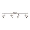 Alto 4 Light LED Adjustable Ceiling Spot Light  |   Track Lighting Ceiling Lighting Brushed Nickel With Chrome