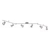 Alto 6 Light LED Swing Arm Ceiling Spot Light  |   Track Lighting Ceiling Lighting Brushed Nickel With Chrome