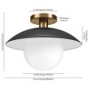 Alvia 14.5″ Wide Semi Flush Mount with Metal/Glass Shade – 14.5″ Wide  |   Semi-Flush Mount Ceiling Lights Ceiling Lighting Semi-Flush Mount Ceiling Lights