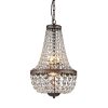 Antique Bronze 6-Light Empire Chandelier with Crystal – Antique Bronze  |   Chandeliers Ceiling Lighting Antique Bronze