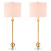 Aria 34″ Metal LED Table Lamp, Brass with Crystal Base (Set of 2)  |   Lamp Sets Lamp Sets Brass