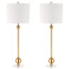 Aria 34″ Metal LED Table Lamp, Brass with Crystal Base (Set of 2)  |   Lamp Sets Lamp Sets Brass