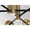 Atlas 32 Inch Globe Clear Glass Semi Flush Mount 6 Light  |   Semi-Flush Mount Ceiling Lights Ceiling Lighting Matte Black And Brass