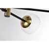 Atlas 32 Inch Globe Clear Glass Semi Flush Mount 6 Light  |   Semi-Flush Mount Ceiling Lights Ceiling Lighting Matte Black And Brass