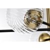 Atlas 32 Inch Globe Clear Glass Semi Flush Mount 6 Light  |   Semi-Flush Mount Ceiling Lights Ceiling Lighting Matte Black And Brass