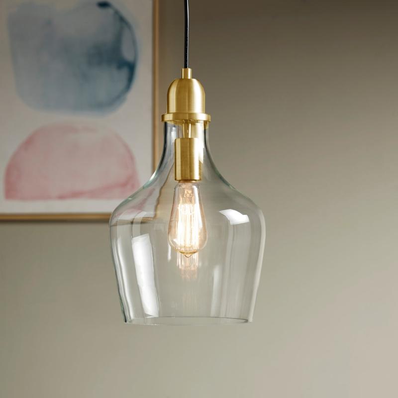 Auburn Bell Shaped Glass Pendant  |   Kitchen Lighting Wall Lighting Kitchen Lighting