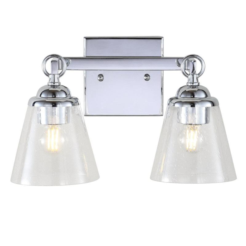 August Hurricane Metal/Glass Vanity, Chrome  |   Bathroom Lighting Bathroom Lighting Bathroom Lighting