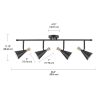 Aurora 4-Light Matte Black Track Lighting Kit  |   Track Lighting Ceiling Lighting One Size