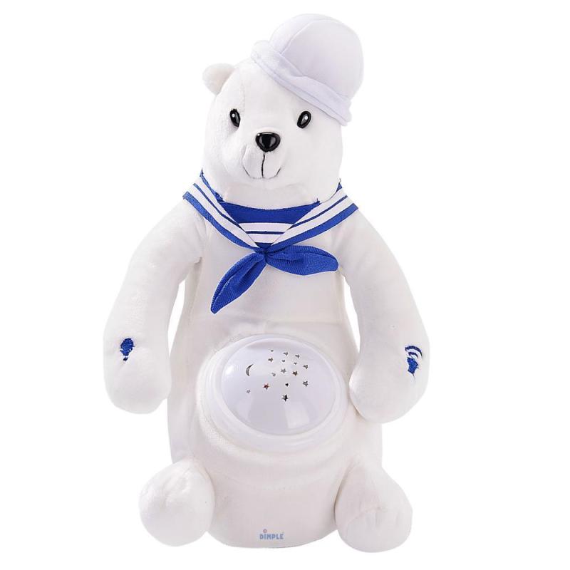 Barry Polar Bear Nightlight Soother with Favorite Lullabies, Nature Sounds and Projecting Stars & Moon Light  |   Night Lights Night Lights Night Lights