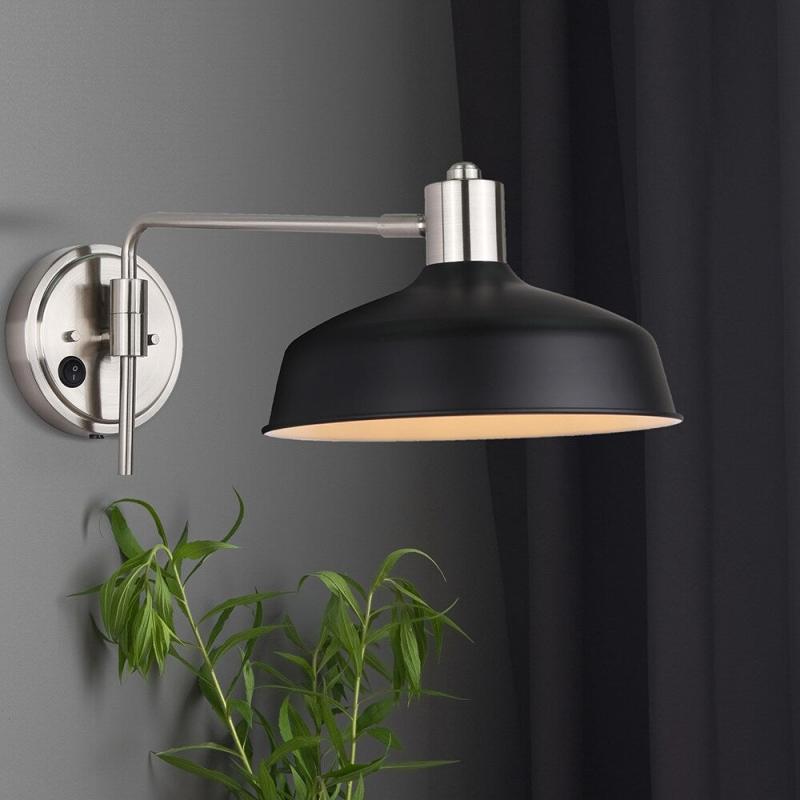 Bello 1 Light Wall Fixture  |   Swing Arm Lights Swing Arm Lights Brushed Nickel/Matte Black