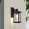 Black 1-Light Dusk to Dawn Outdoor Wall Lantern Sconce – 12.25*7*6.25  |   Outdoor Wall Lighting Outdoor Wall Lighting Matte Black