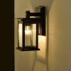 Black 1-Light Dusk to Dawn Outdoor Wall Lantern Sconce – 12.25*7*6.25  |   Outdoor Wall Lighting Outdoor Wall Lighting Matte Black