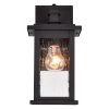 Black 1-Light Dusk to Dawn Outdoor Wall Lantern Sconce – 12.25*7*6.25  |   Outdoor Wall Lighting Outdoor Wall Lighting Matte Black