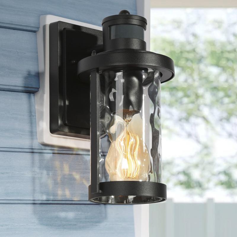 Black Outdoor Motion Sensor Lights Light Dusk to Dawn Wall Sconce Black Lantern Exterior Lighting  |   Outdoor Wall Lighting Outdoor Wall Lighting Outdoor Wall Lighting