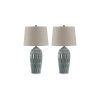 Blue Table Lamp (Set of 2) – 14″ W x 14″ D x 26.75″ H  |   Lamp Sets Lamp Sets Lamp Sets